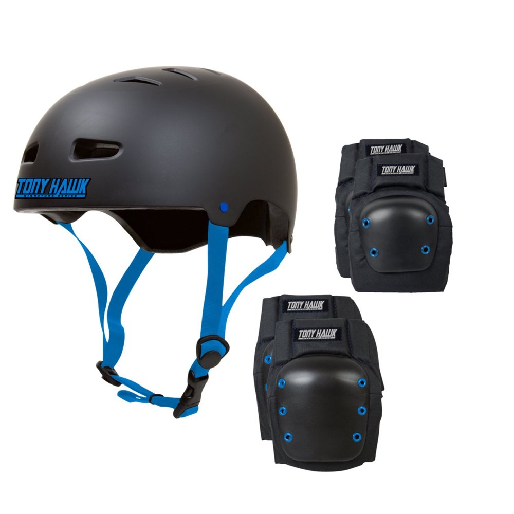 TONY HAWK Skateboard Helmet Elbow/Knee/ Pad Combo ADULT MEDIUM Bmx