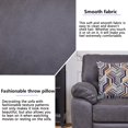 thumbnail image 2 of Hybition 3-Piece Living Room Sofa Set, Matte Faux Leather, with Geometric Pillows-Color:Dark Grey, 2 of 9