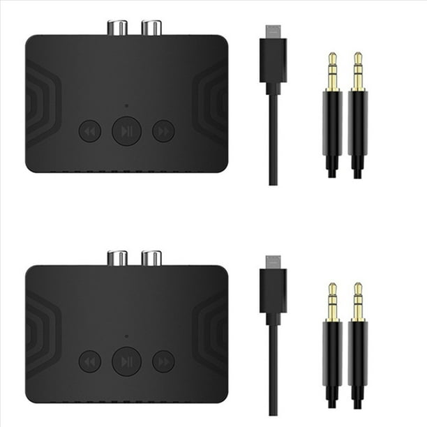 2X Receptor de Música Bluetooth 5.3 Adaptador Bluetooth Receptor de Audio Bluetooth Inalámbrico Receptor de Altavoz Bluetooth