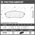 thumbnail image 3 of Friction Master D1073 Rear Ceramic Brake Pads Replacement Set, 3 of 3