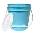 thumbnail image 3 of 1 Gallon Food Grade BPA Free Aqua Color Bucket Container with Gasket Lids (Pack of 5) Made in USA, 3 of 4