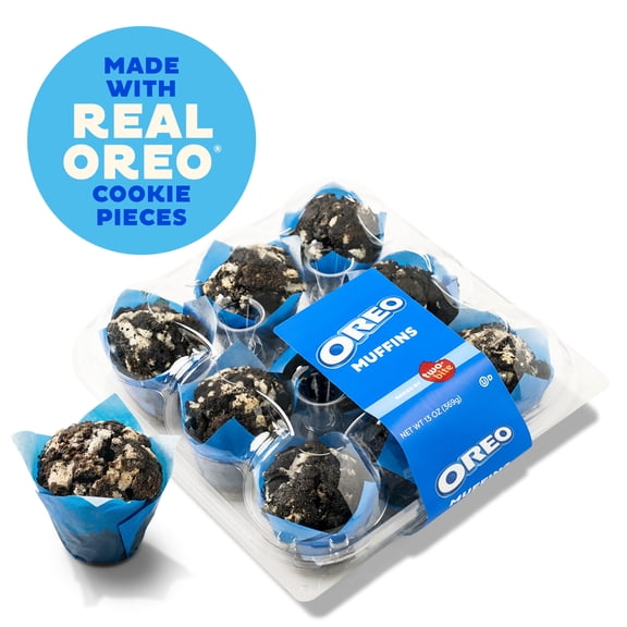 Two-bite Oreo Muffins, 13 oz, 9 Count, Baked (Shelf Stable)