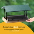 thumbnail image 5 of Birds Choice 13" Large Fly-Thru Recycled Hanging or Pole Mounted Bird Feeder, Taupe/Green, 5 of 10