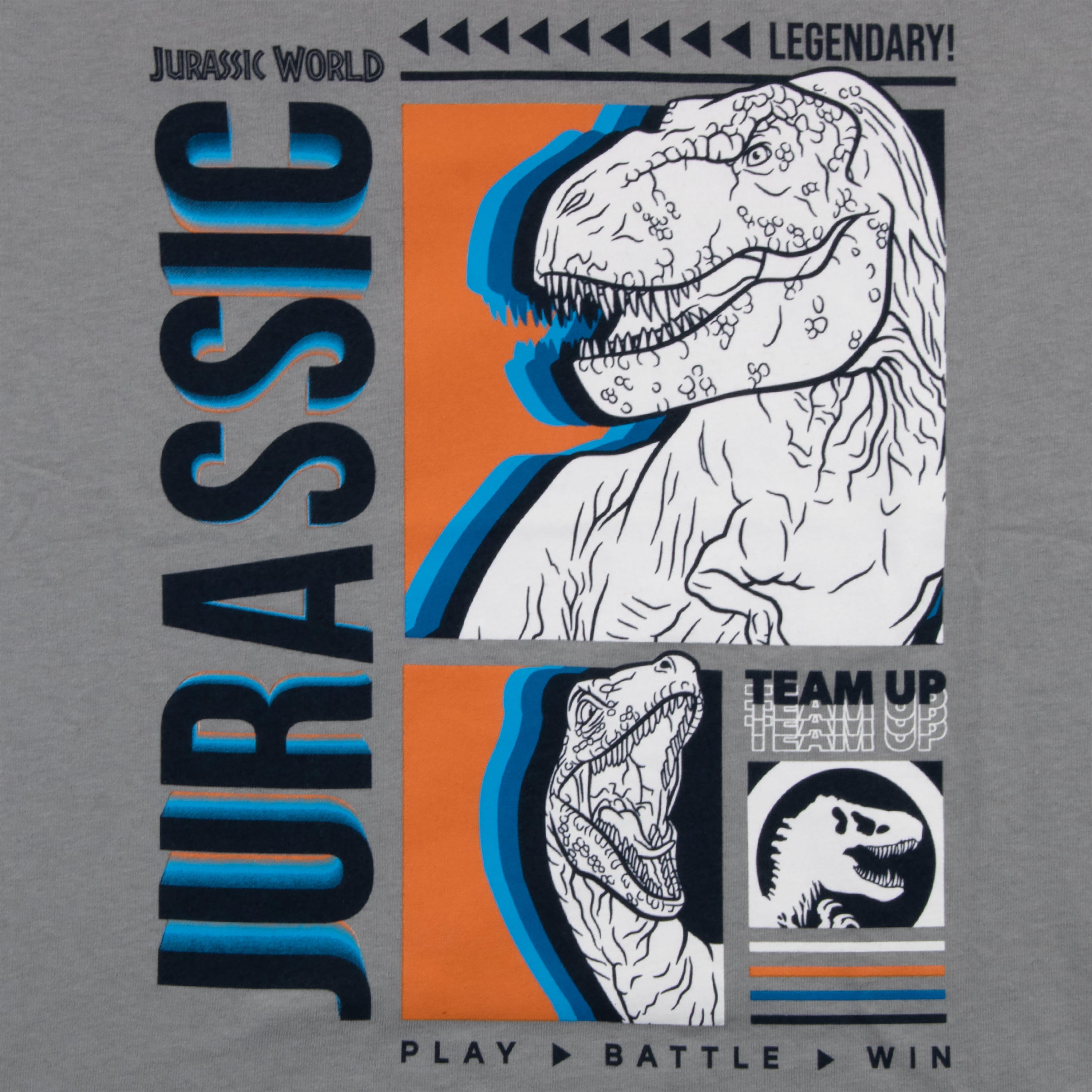 Universal Studios Jurassic World Dinosaur T-Shirt (Sizes for Boys 2 Set, Boys Shirts Pack 4-16)
