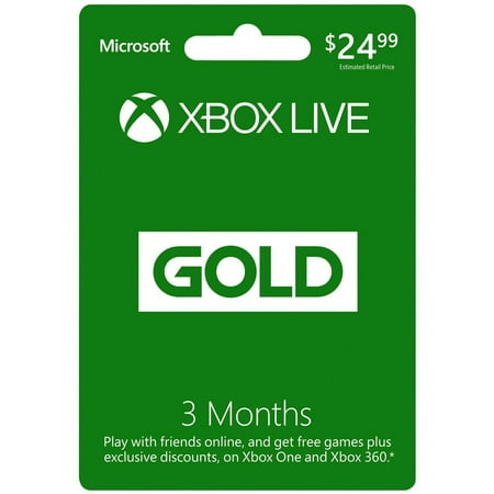 Microsoft Xbox LIVE 3 Month Gold Membership (Physical