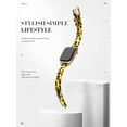 thumbnail image 2 of Recoppa Compatible with Apple Watch Bands 38mm 40mm, Non-Fade Slim Genuine Patent Leather Wristband for Women Apple iWatch Series SE/7//6/5/4/3/2/1, Yellow Leopard", 2 of 8