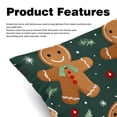 thumbnail image 2 of Gingerbread Man Velvet Throw Pillow Covers Set of 2 - 16x16, 18x18, 20x20 Inches - Unique Patterns - Bed Pillow Inserts Included for Various Occasions, 2 of 6