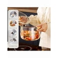 thumbnail image 3 of 2.5-Liter Transparent Glass Stovetop Cooking Pot With Large Wooden Handle, Ideal For Slow Simmering Or Frying, 3 of 7