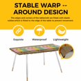 thumbnail image 4 of Easter Table Cloths for 8 Foot Rectangle Tables, Colorful Bunny Spring Cartoon Cute Rabbits Brown Patio Waterproof Elastic Fitted Tablecloths, Washable Rectangular Table Cover for Camping, 4 of 8