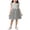 Gray, variant on Tulle Ruffle Sleeve Bow Dress for Girls Kids Flower Girl Birthday Party Outfit Princess Wedding Guest Casual Polyester Yellow,Size 3-4 T