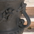 thumbnail image 3 of Noble House Buena Outdoor Cast Stone Garden Urn Planter in Antique Black, 3 of 7