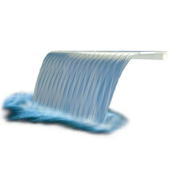 Custom Molded 25576-180-000 18in Pool Water Fall 6in Lip Bottom Port - White