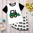 thumbnail image 2 of Gubotare Kids Pajamas Kids Boy Pajamas 2 Piece Short Sleeve PJs Set Toddler Pajama Clothes Sets Summer Sleepwear Size 6-7 (Green,6-7 Years), 2 of 6
