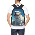 thumbnail image 4 of Easygdp Starry Sky Cloud Bulldog Mochila de Gran Capacidad Minimalista Ideal para Escuela, Viajes y Uso Diario, 4 of 6