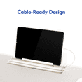 thumbnail image 5 of Mainstays White Adjustable Folding Personal Table with Tablet and Cup Holder in White, 5 of 14