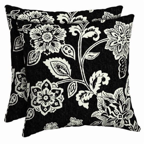 ARDEN Outdoor Toss Pillow (2 Pack) 16 x 16, Ashland Black Jacobean