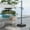 Black + HDPE, variant on 10x8 Retractable Awning for Patio, Manual Crank Sunshade with UV and Water Resistant Fabric, Aluminum Frame for Deck Balcony Yard, Beige