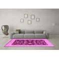 thumbnail image 3 of Ahgly Company Indoor Square Oriental Pink Industrial Area Rugs, 5' Square, 3 of 4