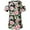 Black Floral, variant on SSLR Women's T-Shirts Printed Short Sleeve Cold Shoulder Tops