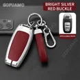 thumbnail image 2 of Car Key Cover Case for Audi A three button A3 8L 8P A4 B6 B7 B8 A6 C5 C6 4F RS3  Key Fob Shell Accessories Zinc Alloy Leather, 2 of 26