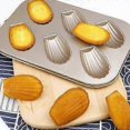 thumbnail image 4 of 2 Pack Madeleine Mold Cake Pan, Non-Stick Heavy Duty Shell Madeline Bakeware for Oven Baking (Champagne Gold), 4 of 5