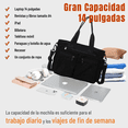 thumbnail image 5 of Bolso Tote Bag de Pana 14 Pulgadas Unisex Bolso Malubero, Negro, 5 of 5
