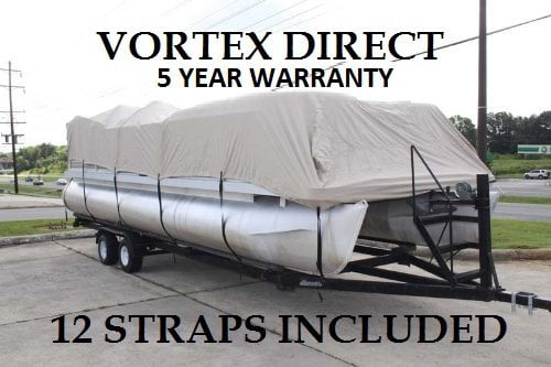 FAST SHIPPING - 1 TO 4 BUSINESS DAY DELIVERY up to 102 beam BRAND NEW *BLUE* 22 VORTEX ULTRA 3 PONTOON/DECK BOAT COVER HAS ELASTIC AND STRAPS FITS 201 to 21 to 22 FT LONG DECK AREA 