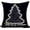 Black Xmas Trees, variant on Give It to God and Go to Sleep Throw Pillow Cover Christian Religious Saying Home Sofa Couch Bedroom Sleeping Decorative Pillowcase 18x18 Inch White Linen Square Pillows Cushion Cover