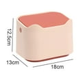thumbnail image 2 of Ficarrico Mini bote de basura de plástico moderno con tapa - Cesta de basura para tocador de baño, escritorio, mesa o mesa de café - Desechar rondas de algodón, esponjas de maquillaje, pañuelos, 2 of 5