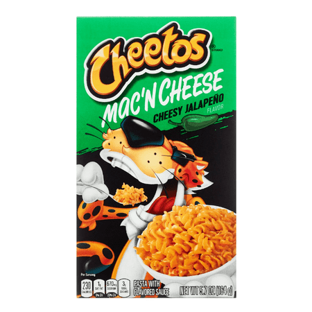 Cheetos Mac 'N Cheese, Cheesy Jalapeno Flavor, Mac and Cheese, Macaroni and Cheese, 5.7 oz Shelf-Stable Box (Pack of 4)