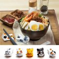 thumbnail image 5 of 5 Pack Cat Chopsticks Holder Set Cute Chopsticks Rest Japanese Style Porcelain Lucky Cat Spoon Rest ceramic chopsticks for Dinner Fork Knife Tableware, Decoration Home Kitchen Gift, 5 of 6