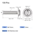 thumbnail image 2 of Uxcell M4 x 16mm 304 Stainless Steel Flanged Button Head Socket Cap Screws 100 Pack, 2 of 5