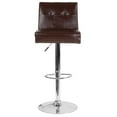 thumbnail image 5 of Flash Furniture Ravello Contemporary Adjustable Height Barstool with Accent Nail Trim in Brown LeatherSoft, 5 of 5