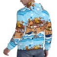 thumbnail image 6 of Wukai Animals on Noah's Ark Floating Print Men Hoodies Fleece Sweatshirts Long Sleeve Sweaters Pullover Fall Outfits Winter Clothes-3X-Large, 6 of 7