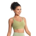 thumbnail image 3 of High Impact Sports ,Racerback Running Bra Workout Crop Tank Tops Longline Sports Bra Push Up Light green S, 3 of 8