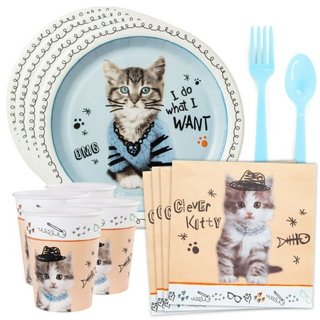 Rachael Hale Cats Rule Standard Tableware Kit (Serves 8)