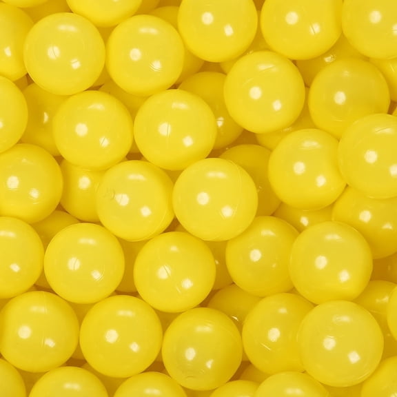 PlayMaty Play Ball Pit Balls - 2.16inches Phthalate&BPA Free Plastic Balls for Kids Toddlers for Playhouse Play Tent Playpen Pack of 100(Yellow)