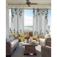 thumbnail image 6 of Sunflower Eucalyptus Kitchen Curtains Farmhouse Weeping Botanical Cafe Short Curtains for Bathroom Blackout Window Curtain Grommet Small Window Treatment Tier Drapes for Bedroom Living Room 42"x45"x2, 6 of 9