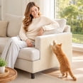thumbnail image 5 of Large Area Cat Furniture Protector, A Cut-To-Size Self-Adhesive Roll For Protecting Walls And Sofas From Cat Clawing Damage, 1Pack Beige, 5 of 6