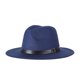 thumbnail image 1 of Qarigey Sombrero de ala ancha de fieltro, gorro Vintage para mujer, gorro cálido de invierno, accesorios de ropa de viaje para fiestas Sombreros azul, 1 of 8