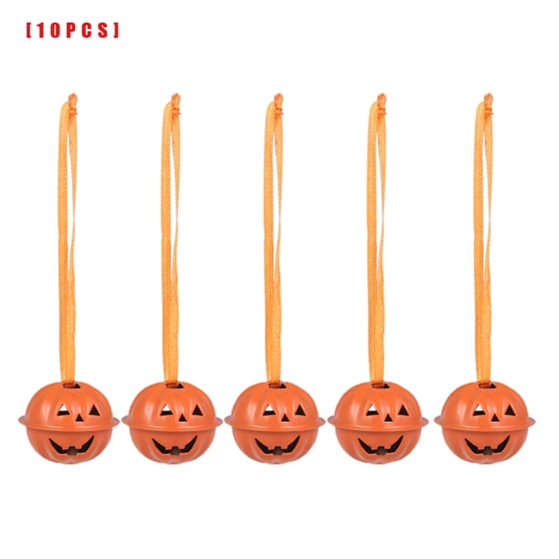 Moyic 5 uds/10 Uds 4CM campanas de calabaza de Halloween adornos colgantes para árboles Kits de decoración para fiestas 10 piezas Moyic HA001333-02