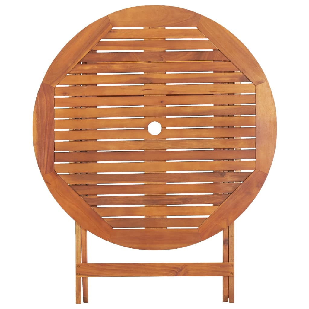 Lowestbest 35.4"x29.5" Folding Garden Table, Solid Acacia Wood Bistro Table with A Umbrella Hole Lowestbest 35.4"x29.5" Folding Garden Table, Solid Acacia Wood Bistro Table with A Umbrella Hole