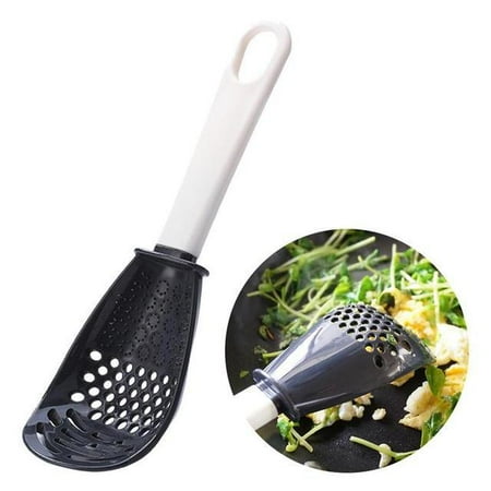 

Feildoo Multiple Function Kitchen Spoon Kitchen Spoons for Cooking Cooking Gadgets for Skimmer Scoop Colander Strainer Grater Masher Egg Separator Draining Mashing Grating -Red