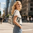 thumbnail image 6 of ZUXONGSY Leopard Cow Print Handbag for Women Practicality Top Handle Tote Bag PU Leather Laptop Tote Bag with Handle for Shopping Work, 6 of 6