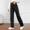 thumbnail image 5 of LYMAYTER Women's High Waist Wide Leg Jeans Vintage Wash Stretchy Soft Denim Pants S-5XL, 5 of 10
