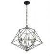 thumbnail image 3 of 6 Light Chandelier In Geometric Architectural Style 22.25 Inches Wide By 19.25 Inches High     -Traditional Installation Z-Lite 918-22Mb-Ch, 3 of 6