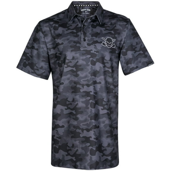 Camo Cool-Stretch Golf Shirt (Black)