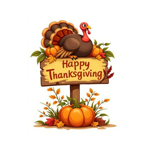 Paint By Numbers Kit for Adults Beginner - DIY Thanksgiving Turkey Autumn Sign Canvas Painting Kits for Adults, Frameless Paint By Number for Adults for Home Wall Decor 16x20 Inch