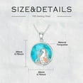 thumbnail image 6 of Natural Turquoise Cat Necklace for Women 925 Sterling Silver 1.2mm Cable Chain and Pendant Genuine Turquoise Jewelry Gifts, 6 of 6