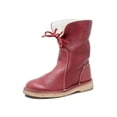 thumbnail image 1 of Bellella Ladies Snow Boots Mid-Calf Riding Boot Pull On Winter Booties Lightweight Bootie Work Warm Shoes Red 5, 1 of 2